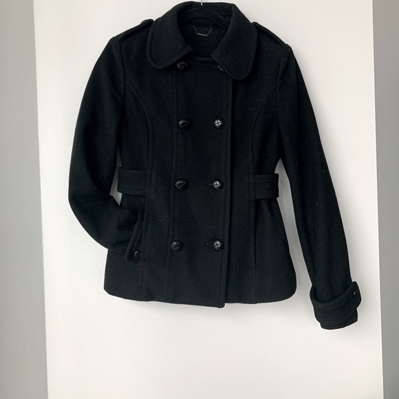 Women’s black pea coat - Picture 1 of 3
